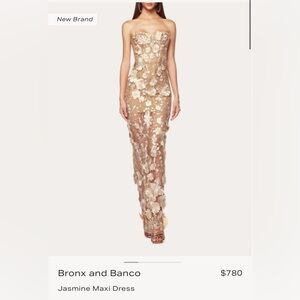 Bronx & Banco - Size Large, Jasmine GOLD Maxi Dress. BNWT.